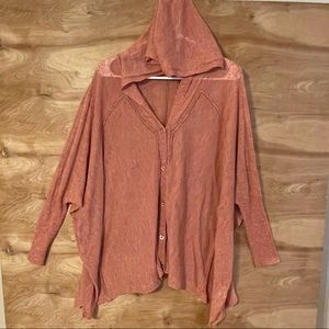 Diesel Womens Large ** Button Hooded Sweater